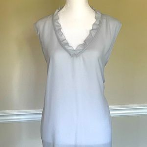 Light Blue Anne Taylor Factory Blouse.  Size Xtra Large With Tags.